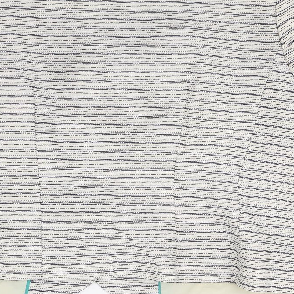Marks and Spencer Womens White Striped  Jacket Coat Size 16