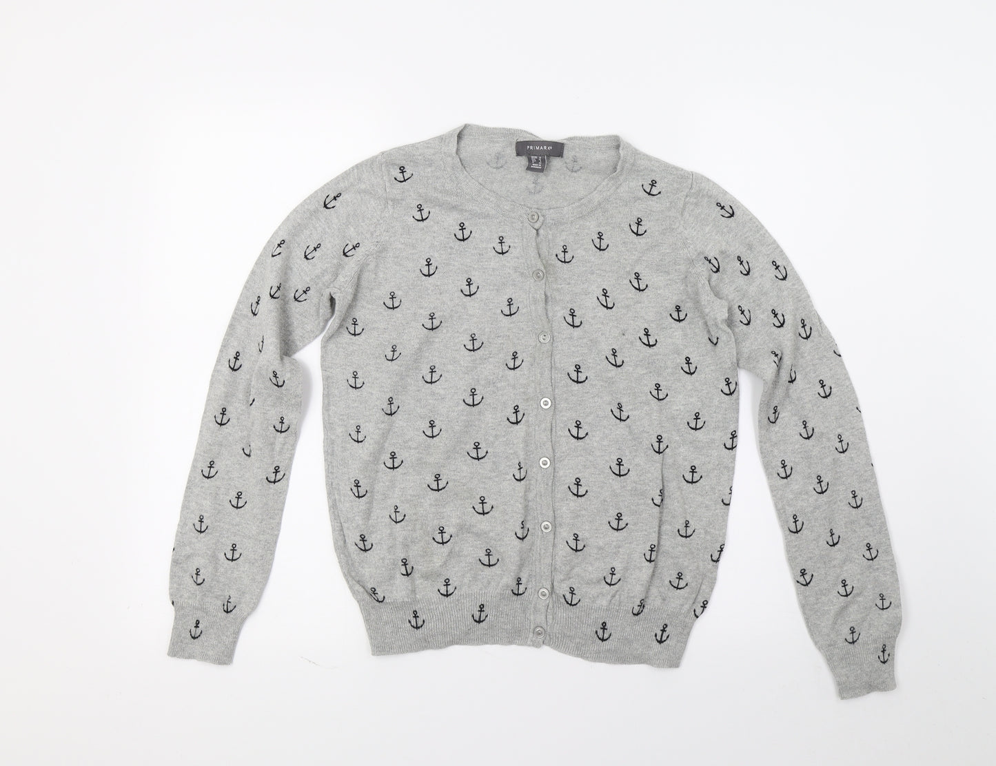 Primark Womens Grey   Cardigan Jumper Size 8  - Ancor