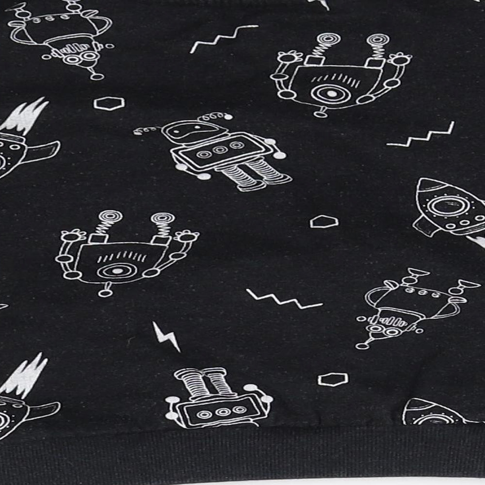 Matalan Boys Black   Pullover Jumper Size 12-18 Months  - Space Print