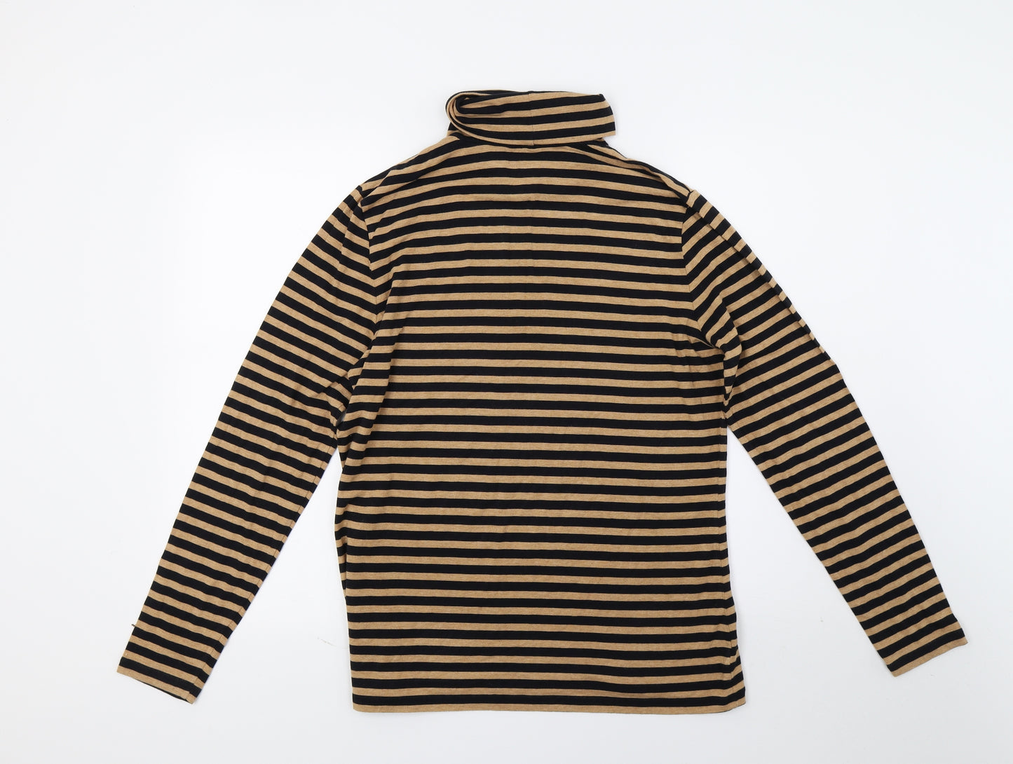 Lands end Womens Brown Striped  Pullover Jumper Size L