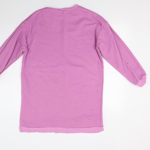 Boohoo Womens Purple   Pullover Sweatshirt Size 10