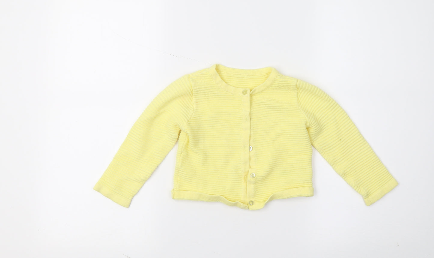 Nutmeg Girls Yellow   Cardigan Jumper Size 2-3 Years