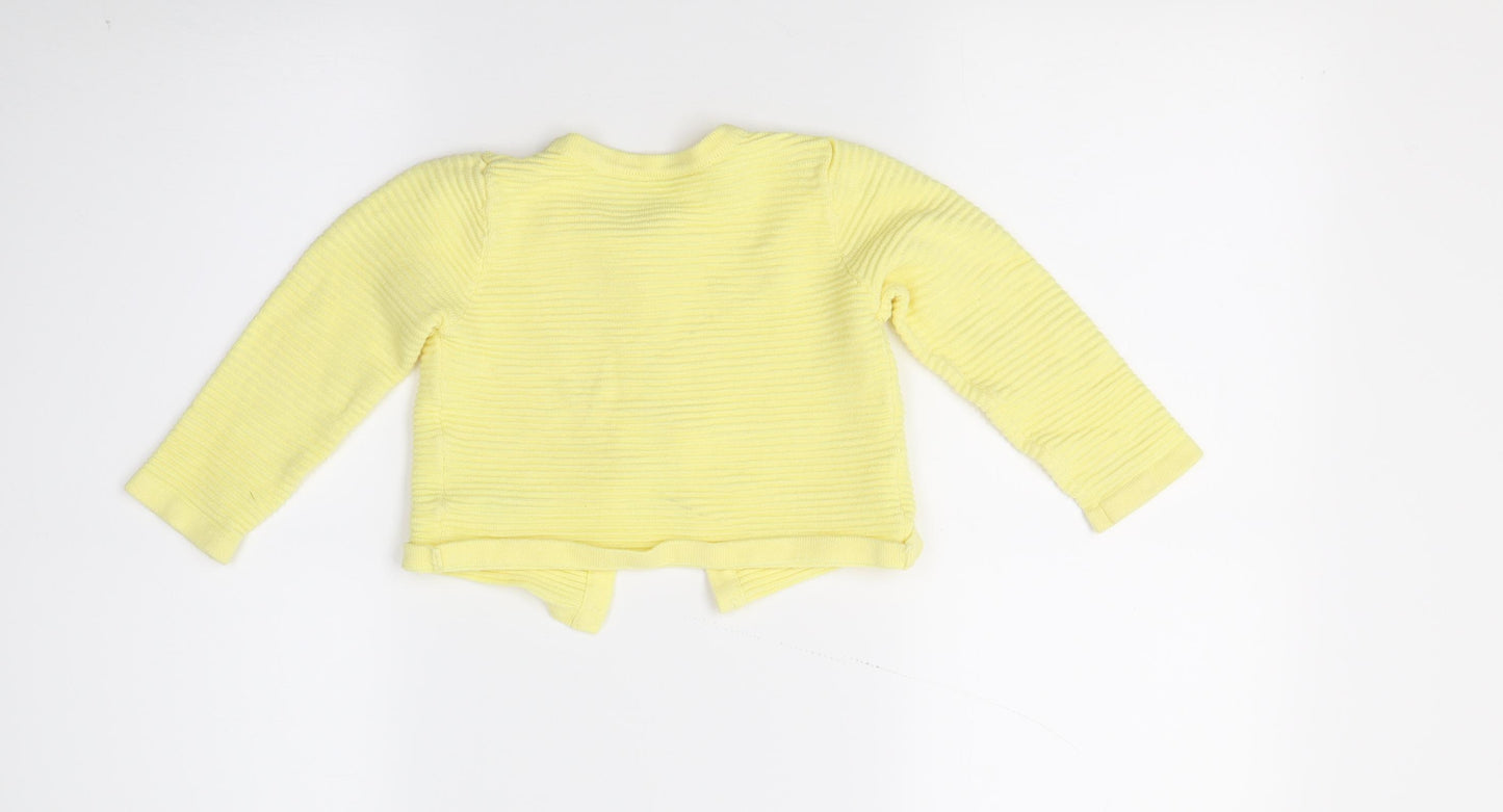 Nutmeg Girls Yellow   Cardigan Jumper Size 2-3 Years