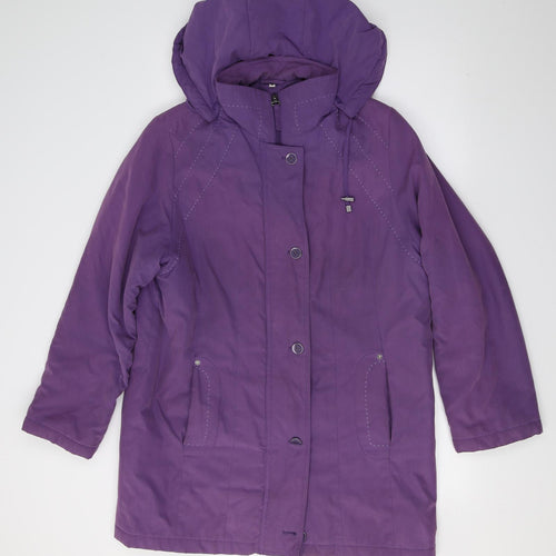 Klass Womens Purple   Overcoat Coat Size M