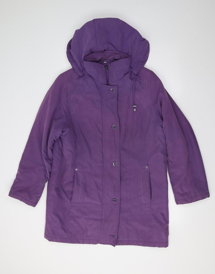 Klass Womens Purple Overcoat Coat Size M