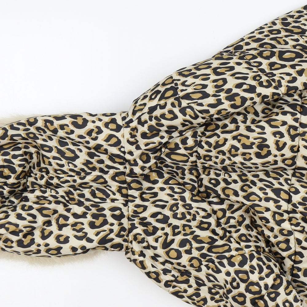 George Girls Multicoloured Animal Print  Puffer Jacket Jacket Size 8-9 Years