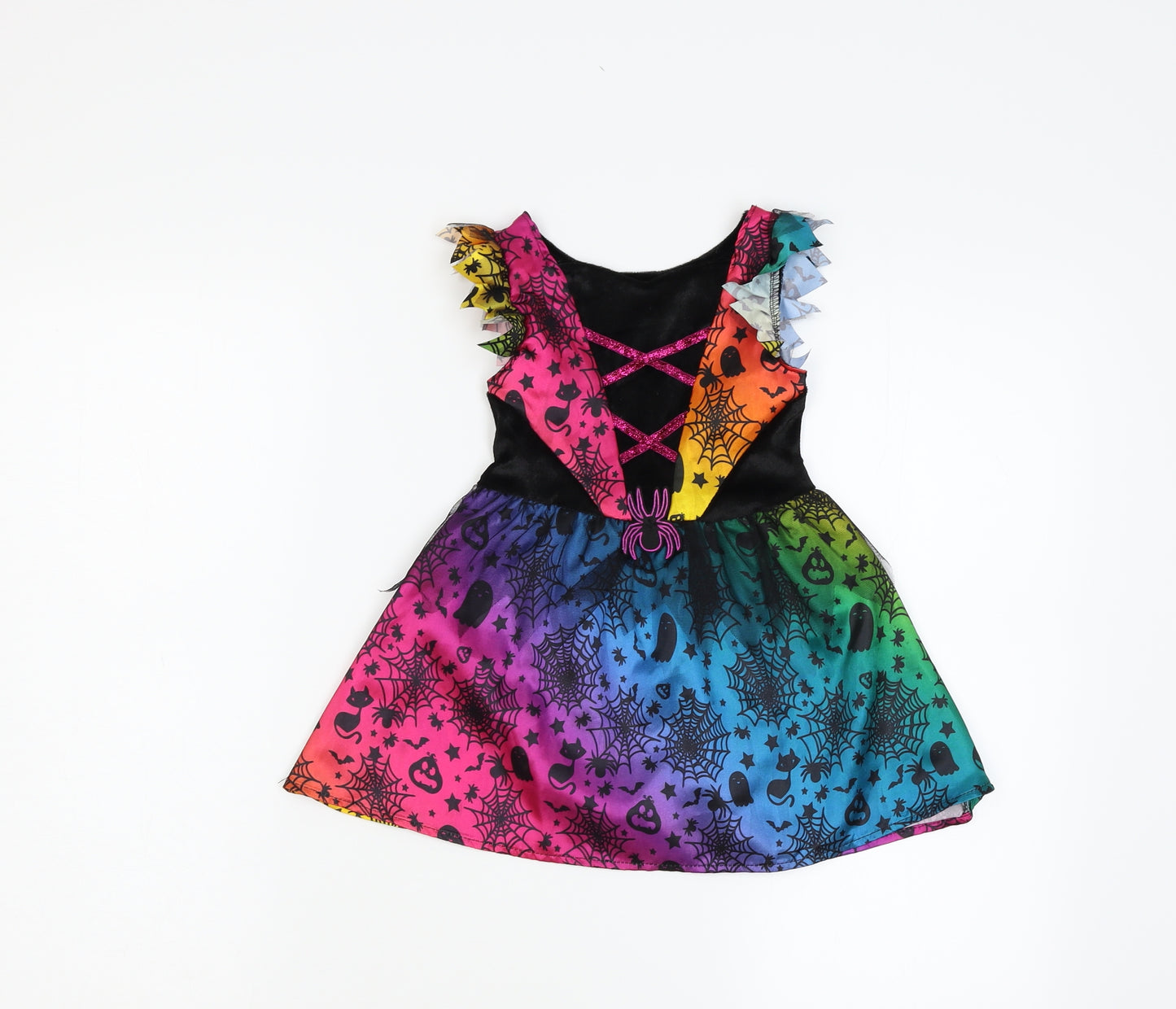 George Girls Black Geometric  Ball Gown  Size 2-3 Years