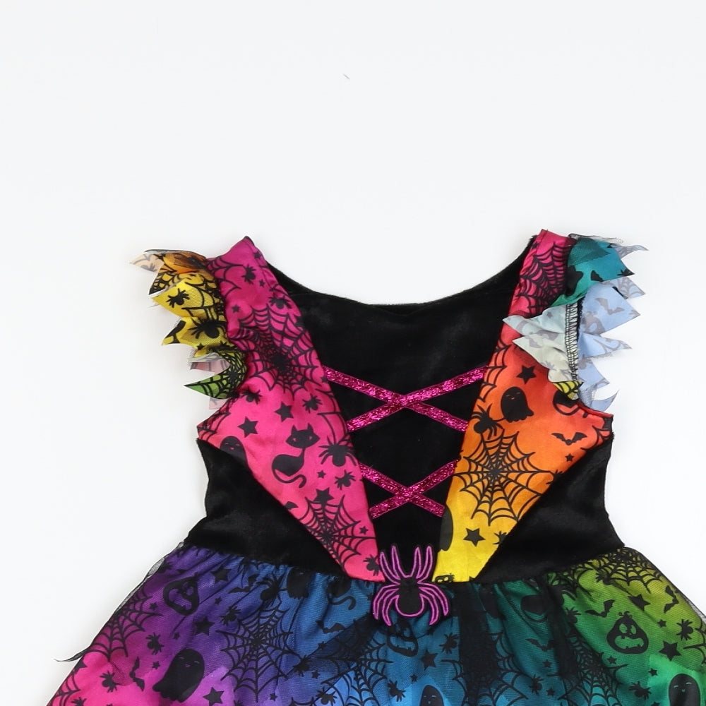 George Girls Black Geometric  Ball Gown  Size 2-3 Years