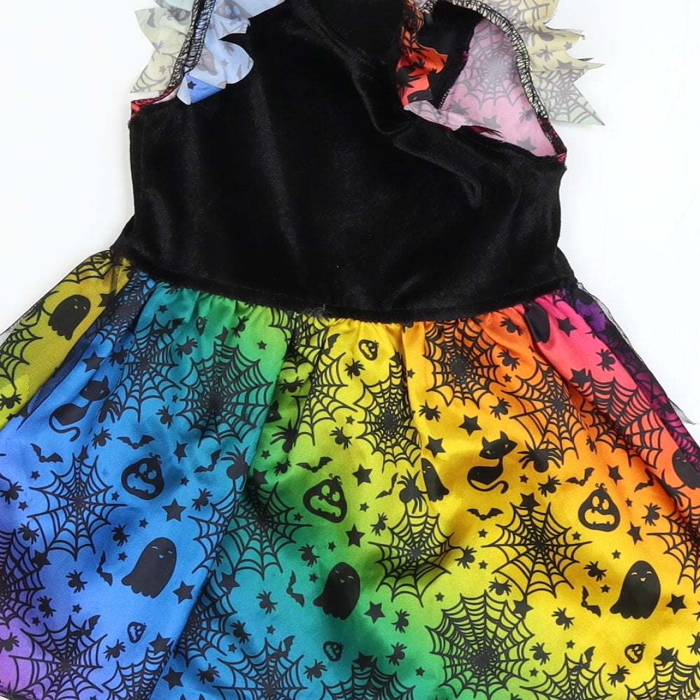 George Girls Black Geometric  Ball Gown  Size 2-3 Years