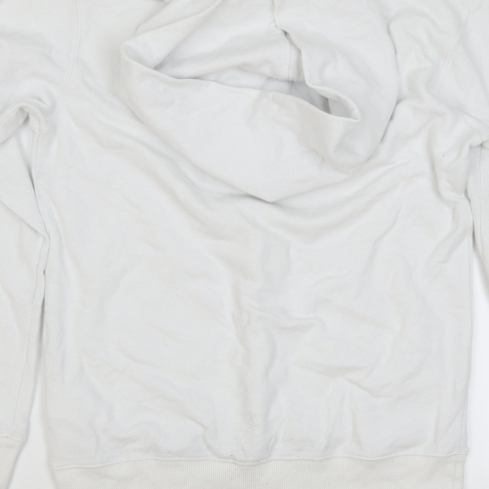 H&M Mens White   Pullover Hoodie Size S