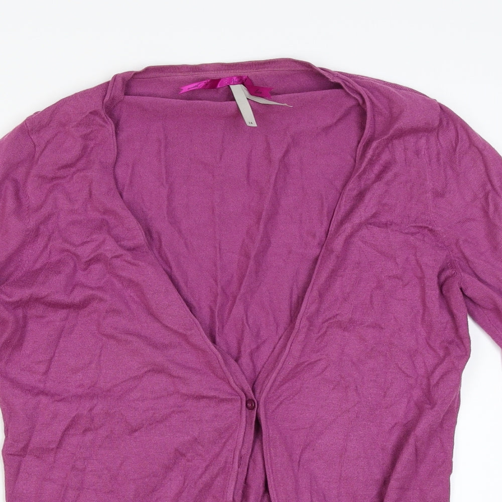 NEXT Womens Purple   Cardigan Jumper Size 14