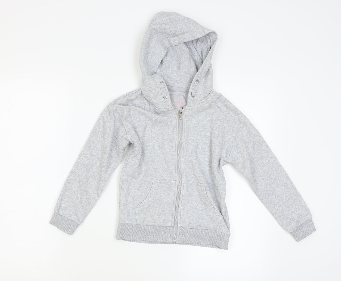 F&F Girls Grey   Full Zip Hoodie Size 6-7 Years