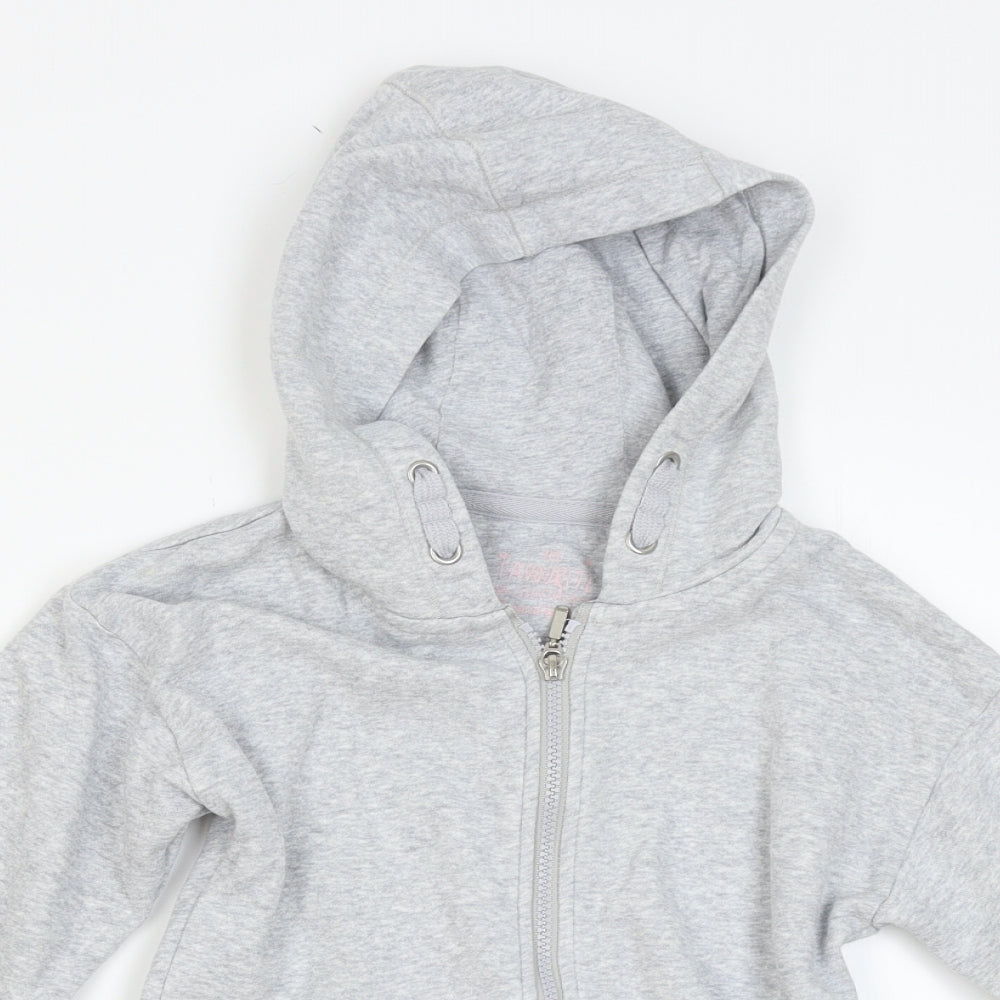 F&F Girls Grey   Full Zip Hoodie Size 6-7 Years