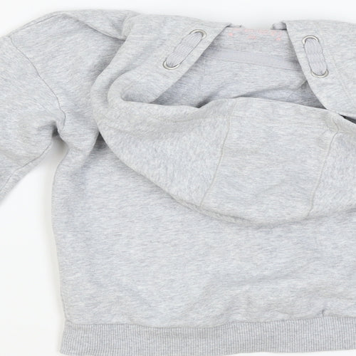 F&F Girls Grey   Full Zip Hoodie Size 6-7 Years