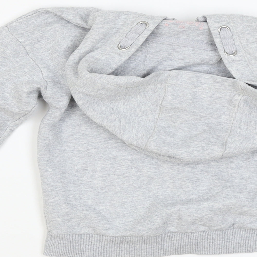 F&F Girls Grey   Full Zip Hoodie Size 6-7 Years