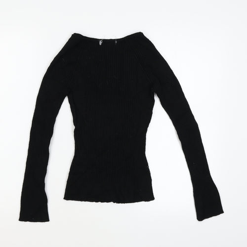 Preworn Womens Black   Pullover Jumper Size S