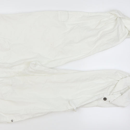 Preworn Womens White   Capri Trousers Size L L20.5 in
