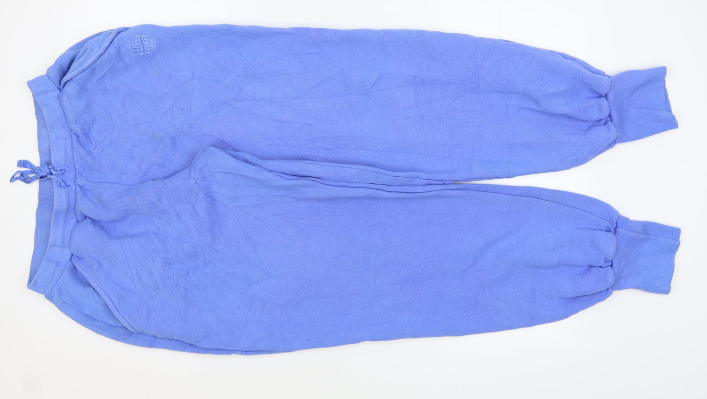 Gossypium Womens Blue   Jogger Trousers Size 12 L30 in