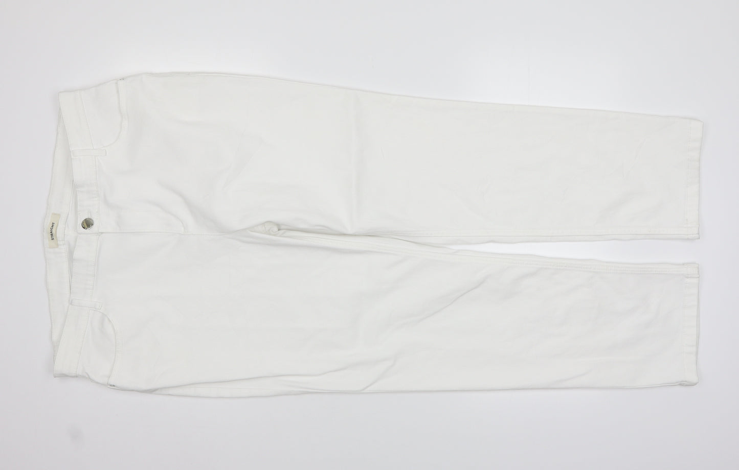 M&S Womens White   Straight Jeans Size 20 L28 in
