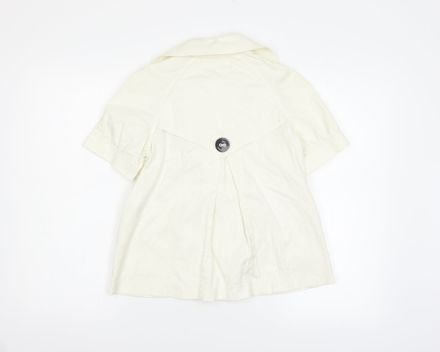 River Island Womens White   Pea Coat Jacket Size 6