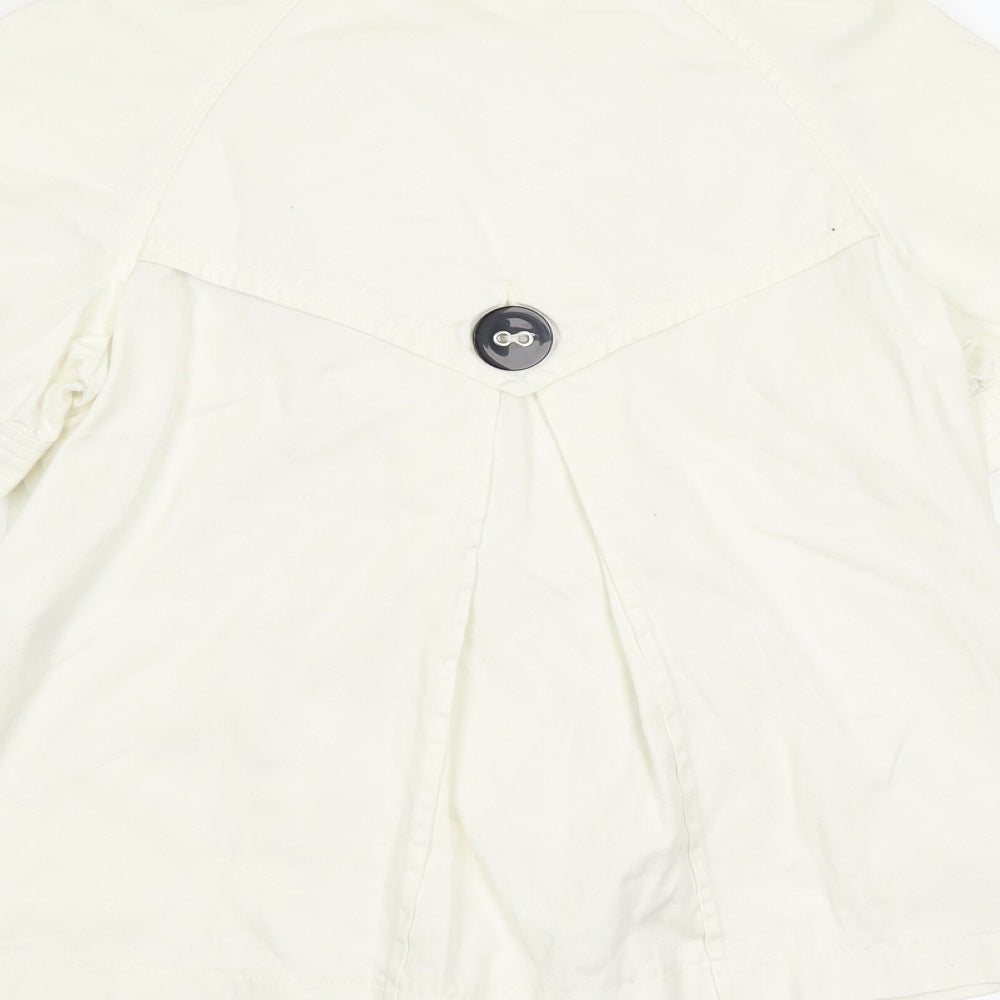 River Island Womens White   Pea Coat Jacket Size 6