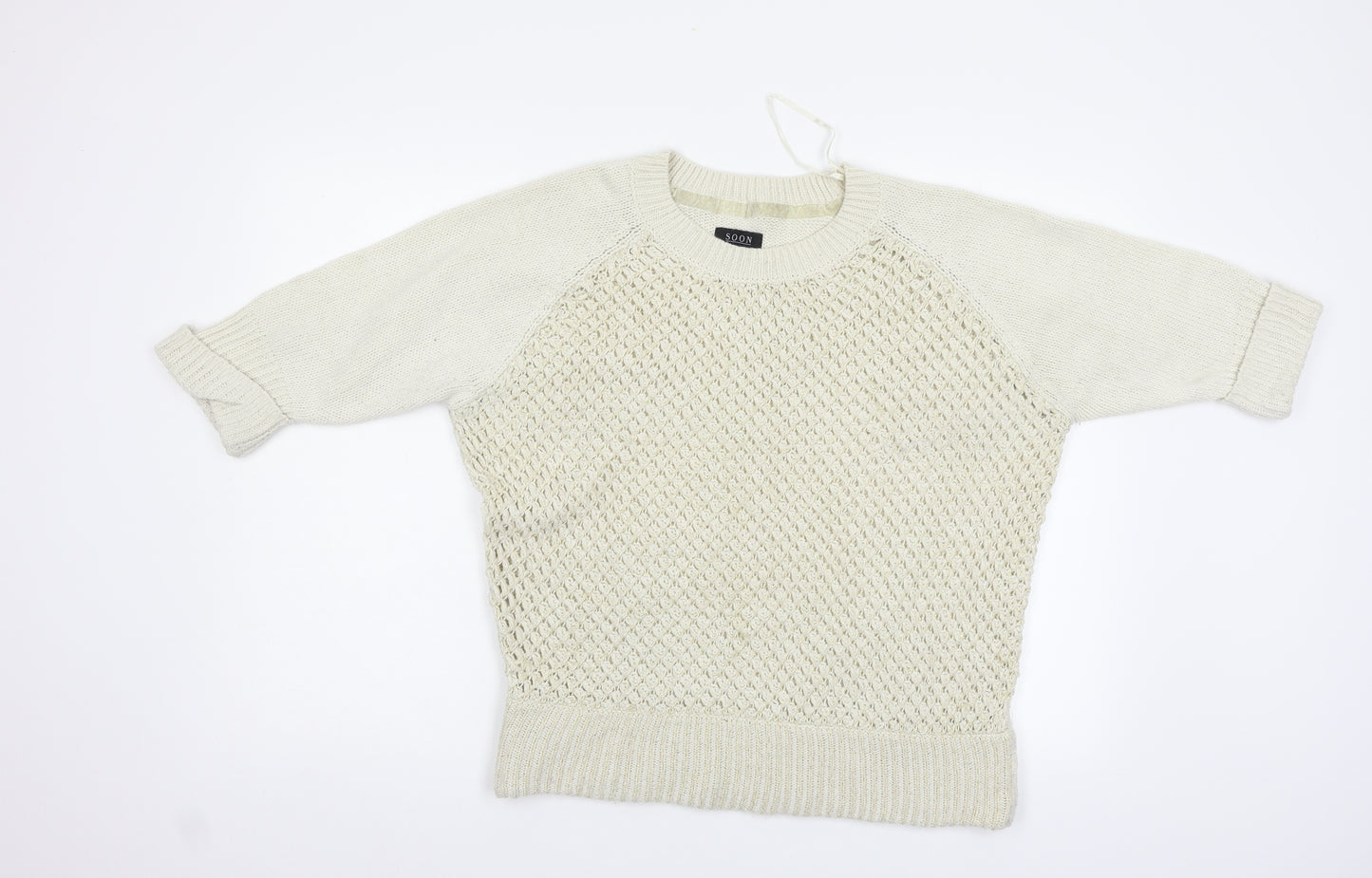 Soon Womens Beige   Pullover Jumper Size 16