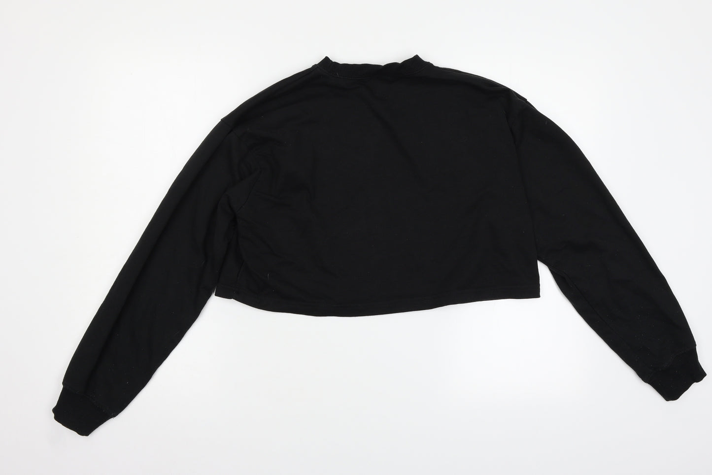 Missguided Womens Black   Henley Sweatshirt Size 10