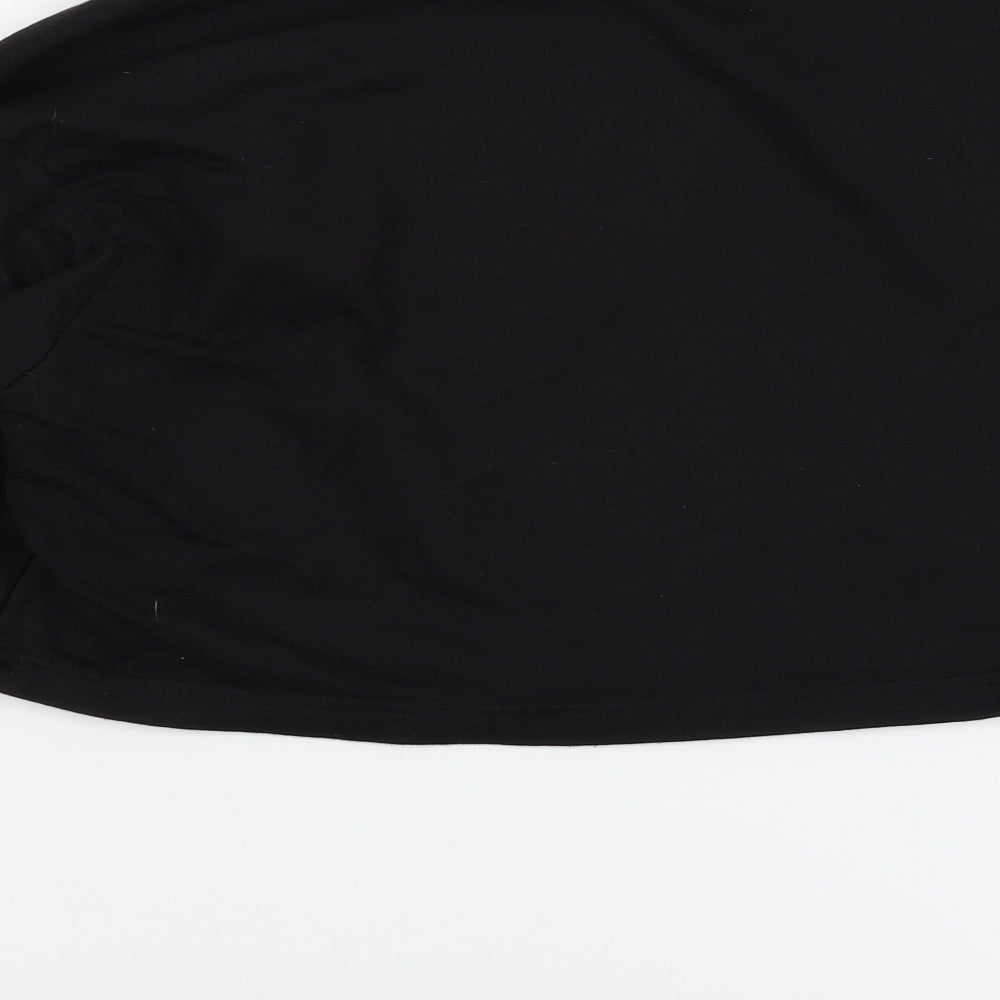 Missguided Womens Black   Henley Sweatshirt Size 10