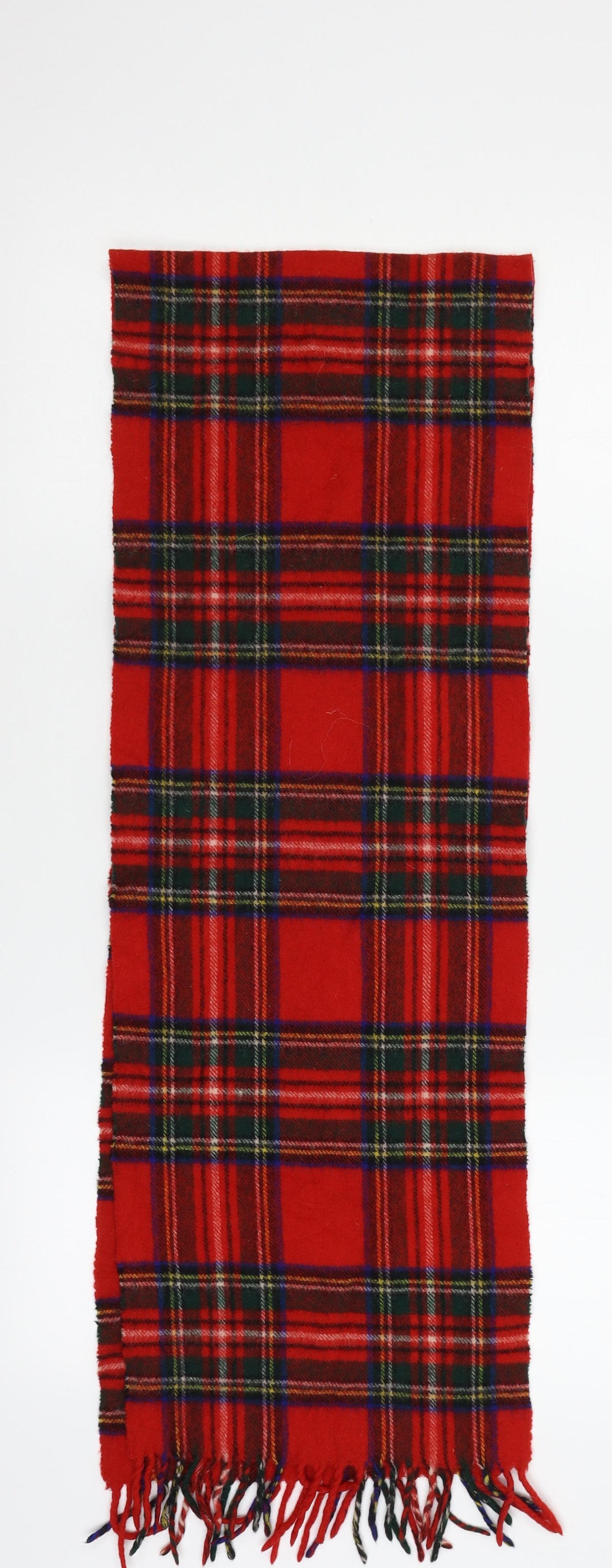 Preworn Womens Red Plaid   Scarf