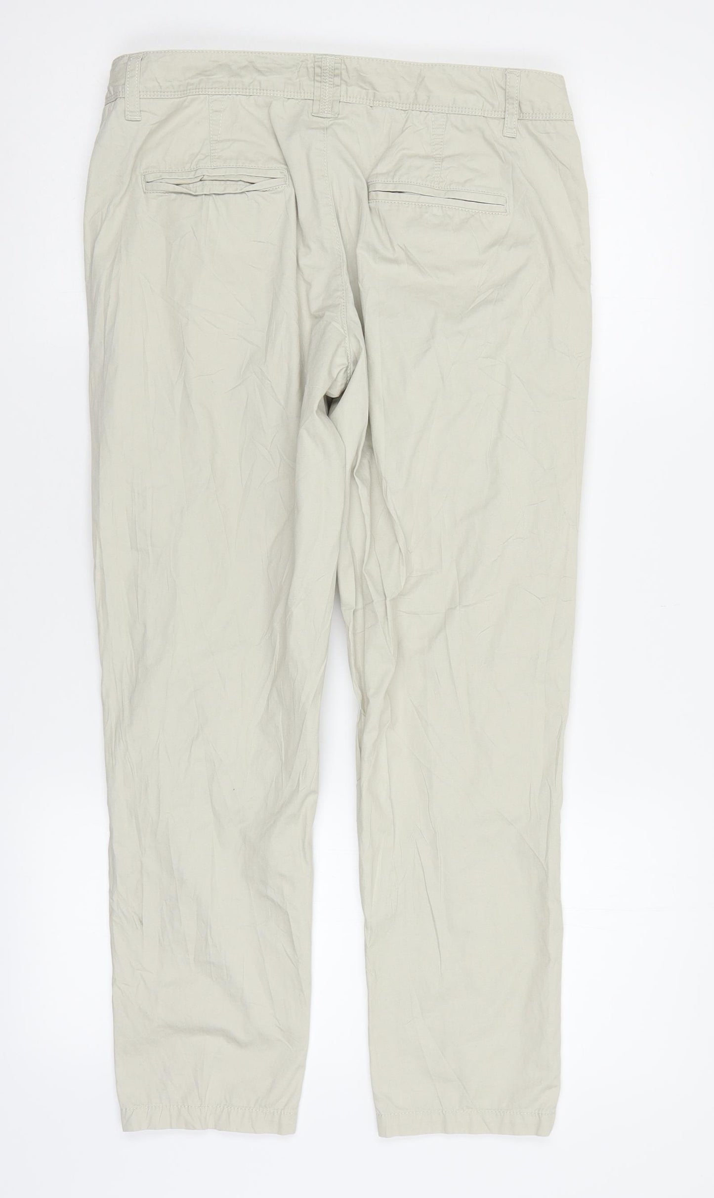 Indigo Collection Womens Beige   Chino Trousers Size 10 L24 in