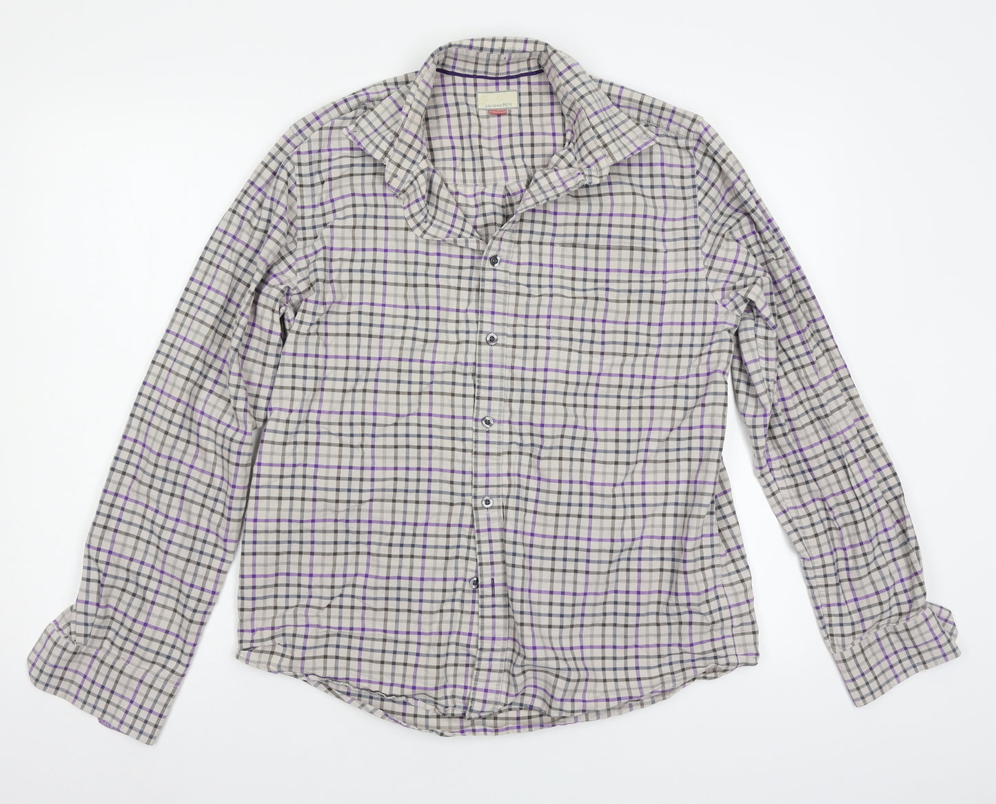 John Lewis Mens Multicoloured Check   Button-Up Size M
