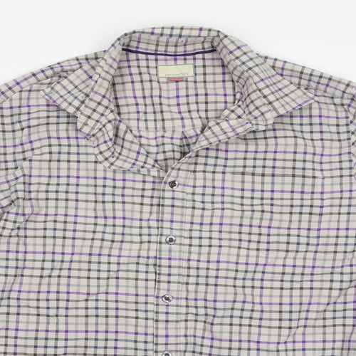 John Lewis Mens Multicoloured Check   Button-Up Size M