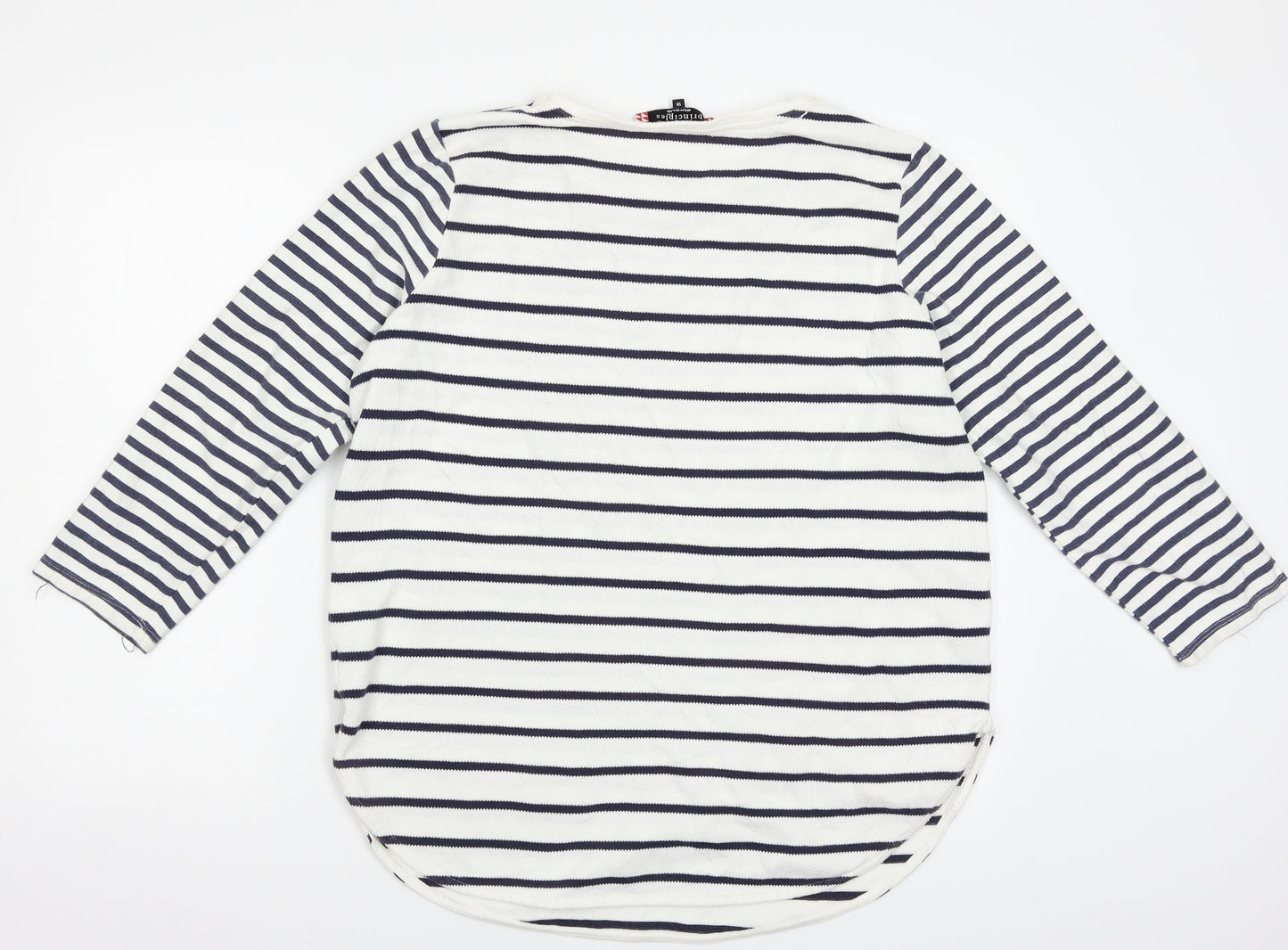 Principles Womens White Striped  Pullover Jumper Size 18