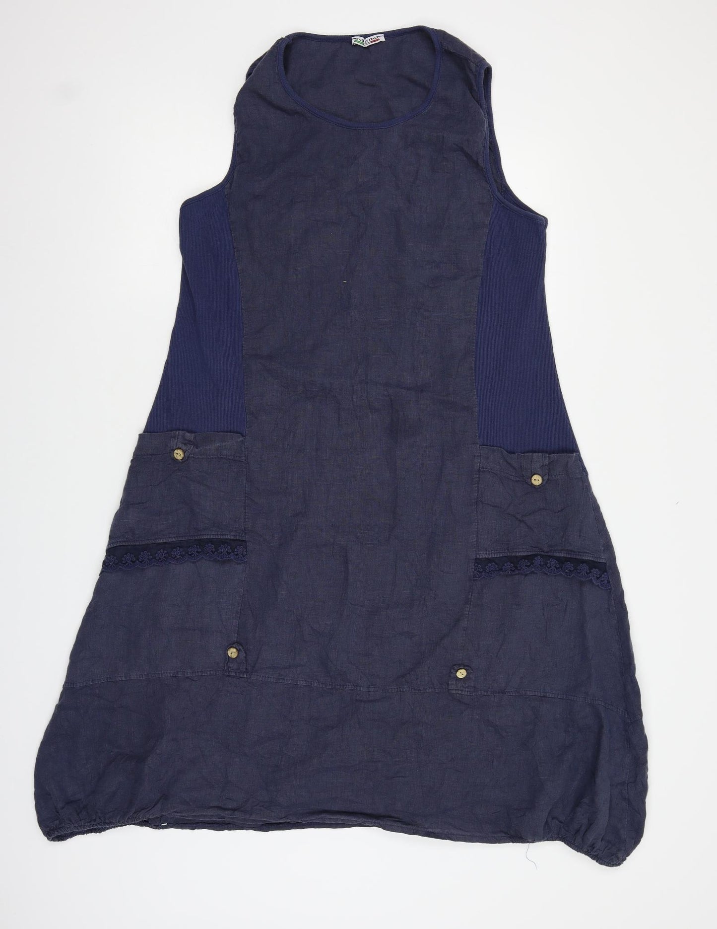 Made in Italy Womens Blue   A-Line  Size M