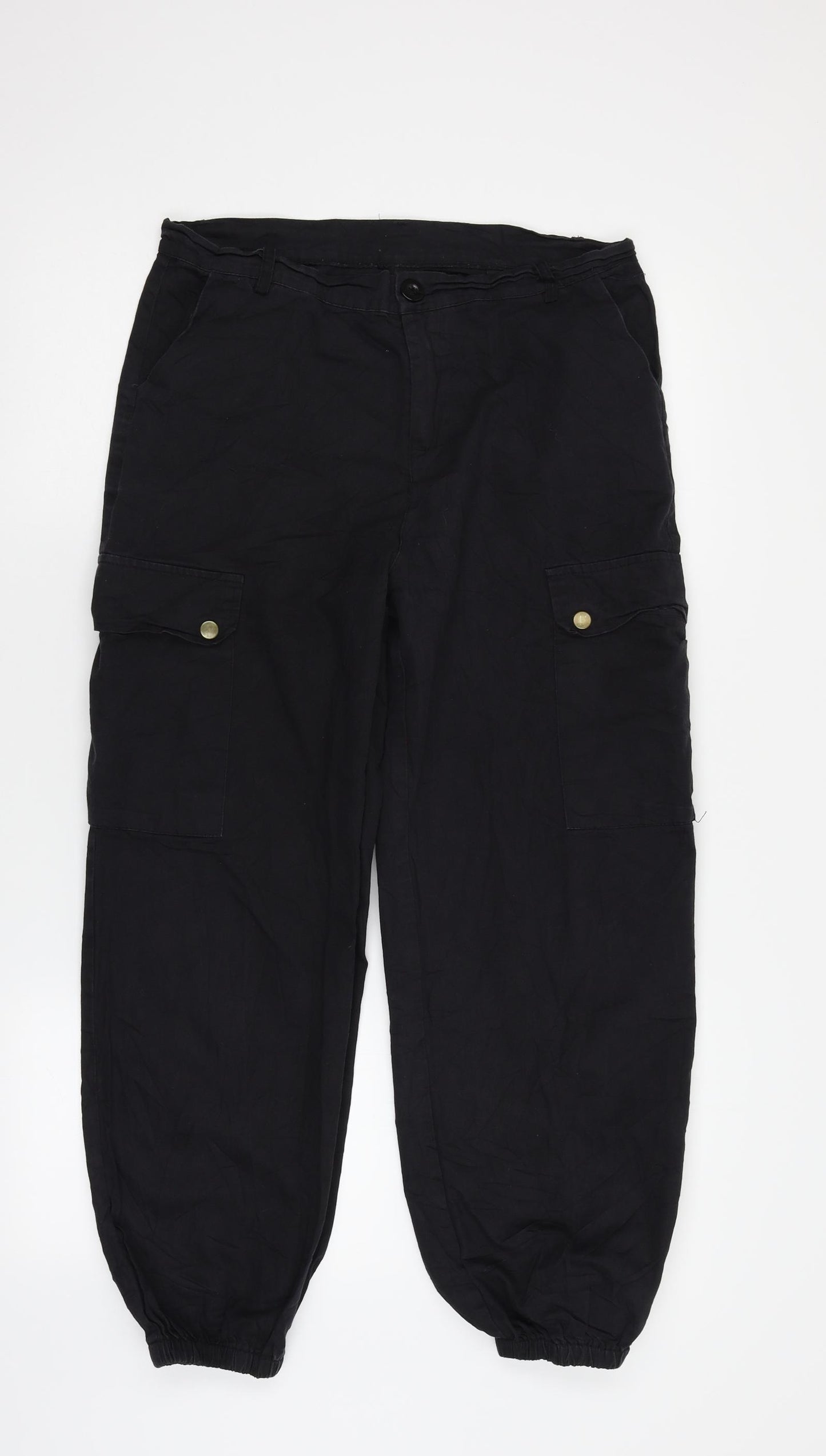 Preworn Womens Black   Cargo Trousers Size L L25 in