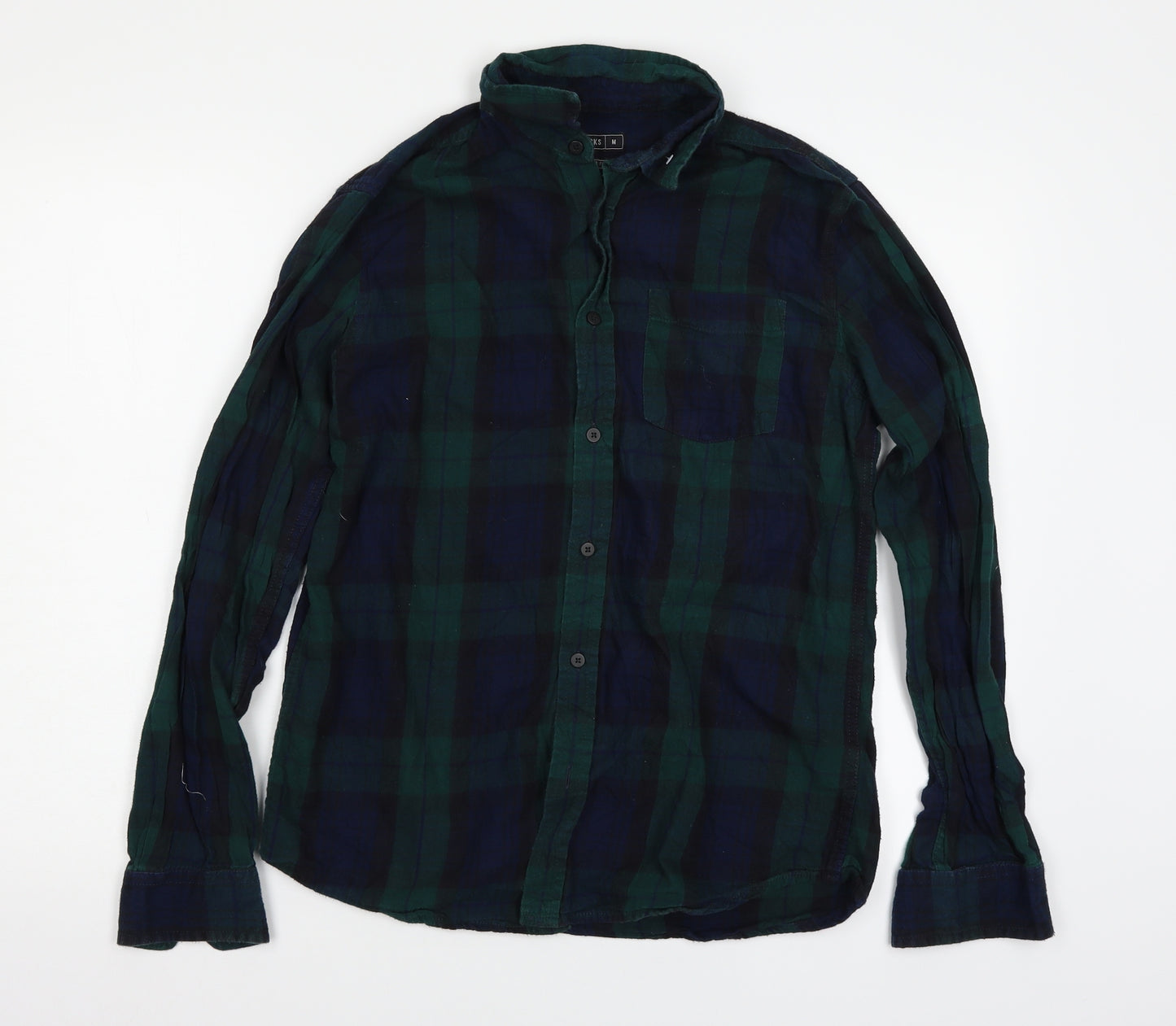 Peacocs Mens Multicoloured Check   Button-Up Size M