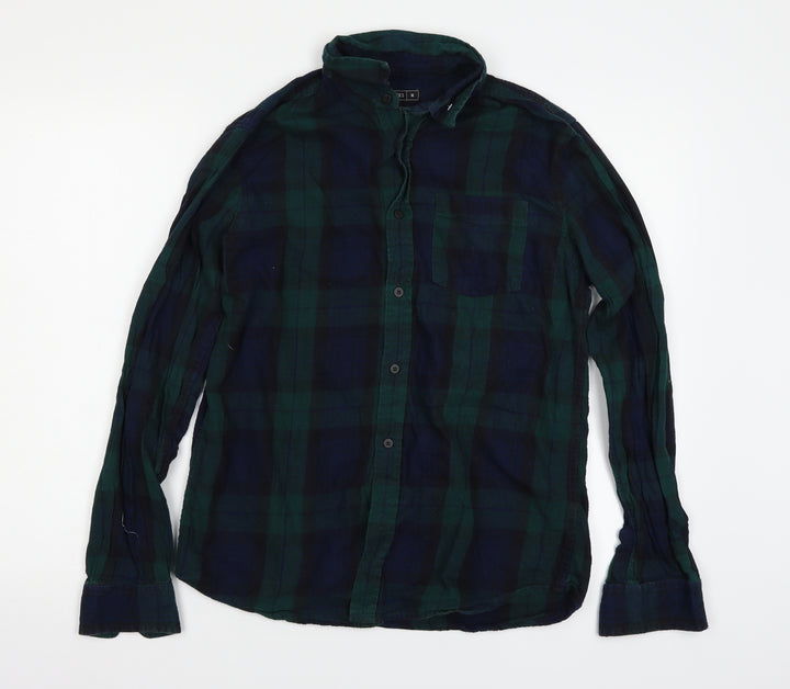 Peacocs Mens Multicoloured Check   Button-Up Size M