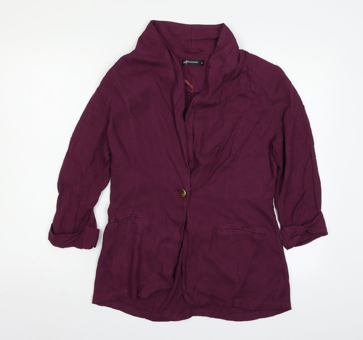 Internacionale Womens Purple Jacket Blazer Size 12