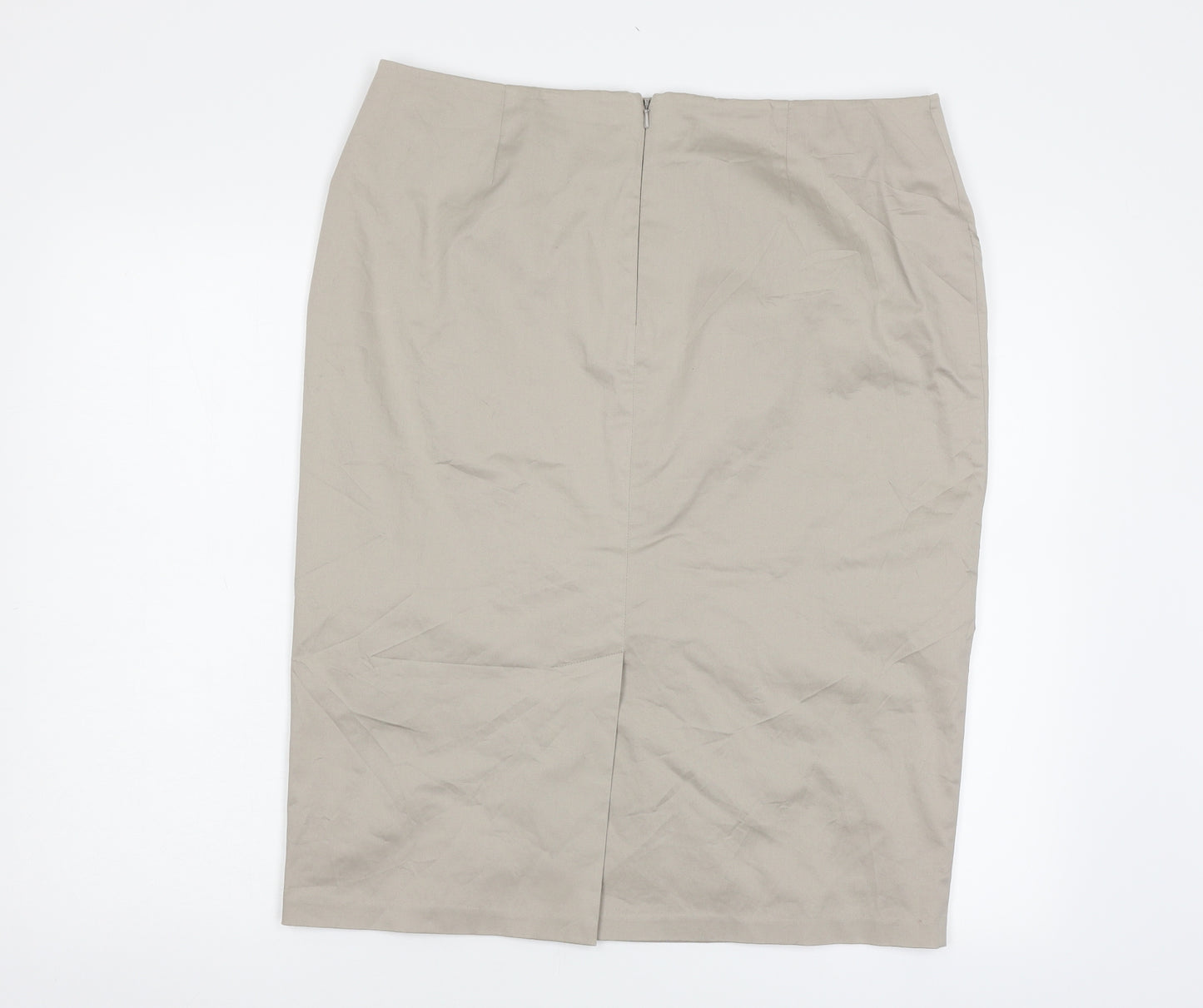 M&S Womens Beige   Straight & Pencil Skirt Size 16