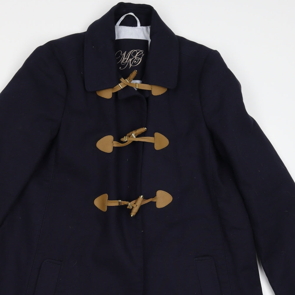 Mango Womens Blue   Pea Coat Coat Size L