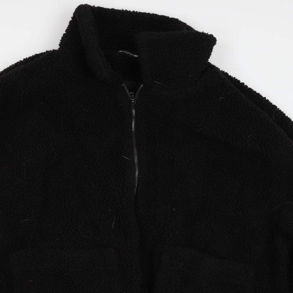 Pretty Little Thing Womens Black   Jacket Coatigan Size 8