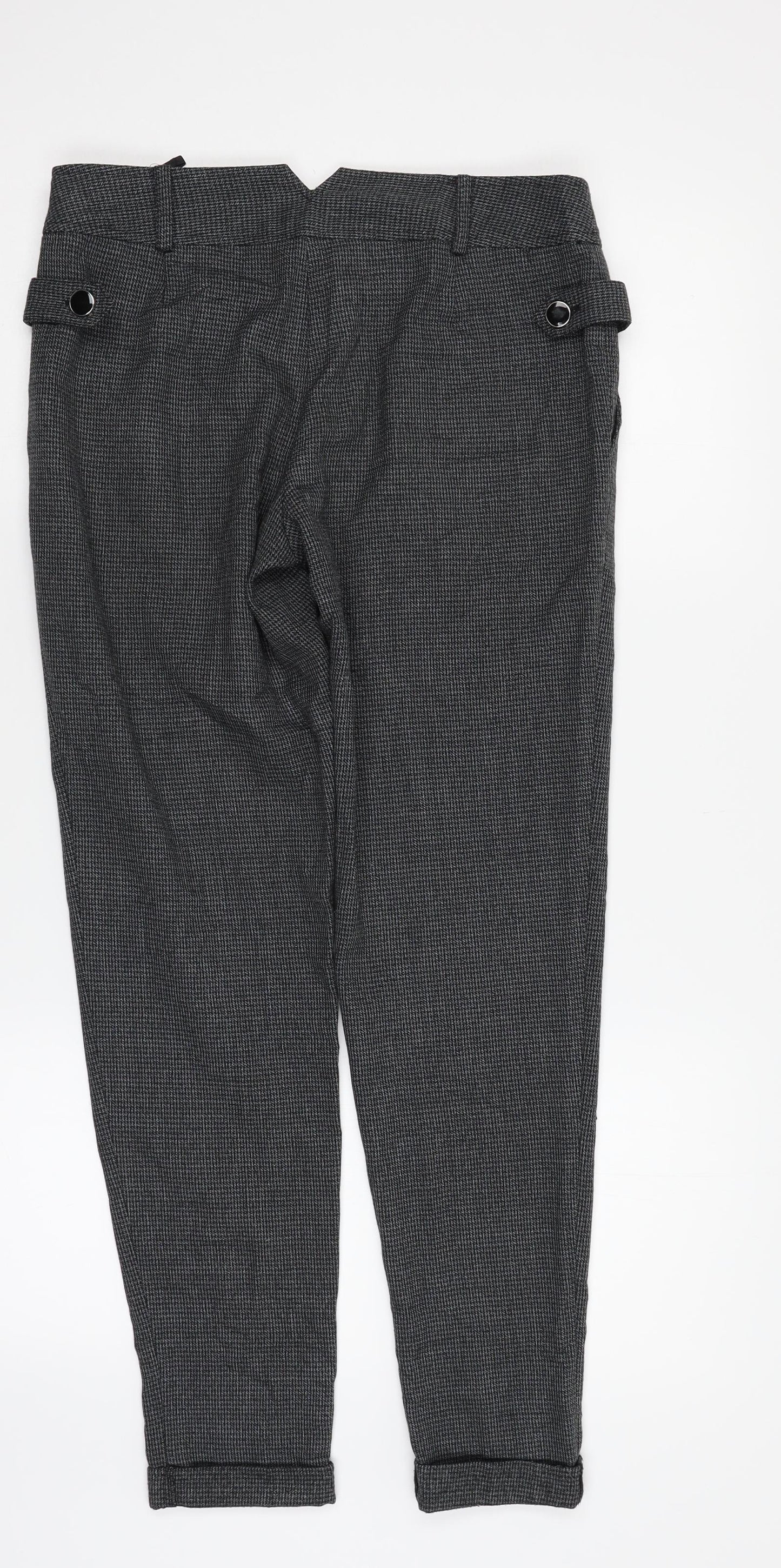 New Look Womens Grey Check  Trousers  Size 8 L27 in