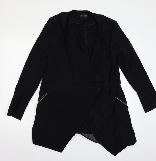 Front view of George women’s black jacket blazer, size UK 10