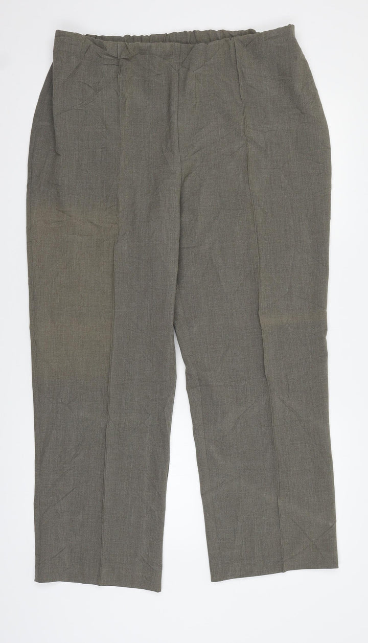 Isle Womens Green Trousers Size 18 L25 in