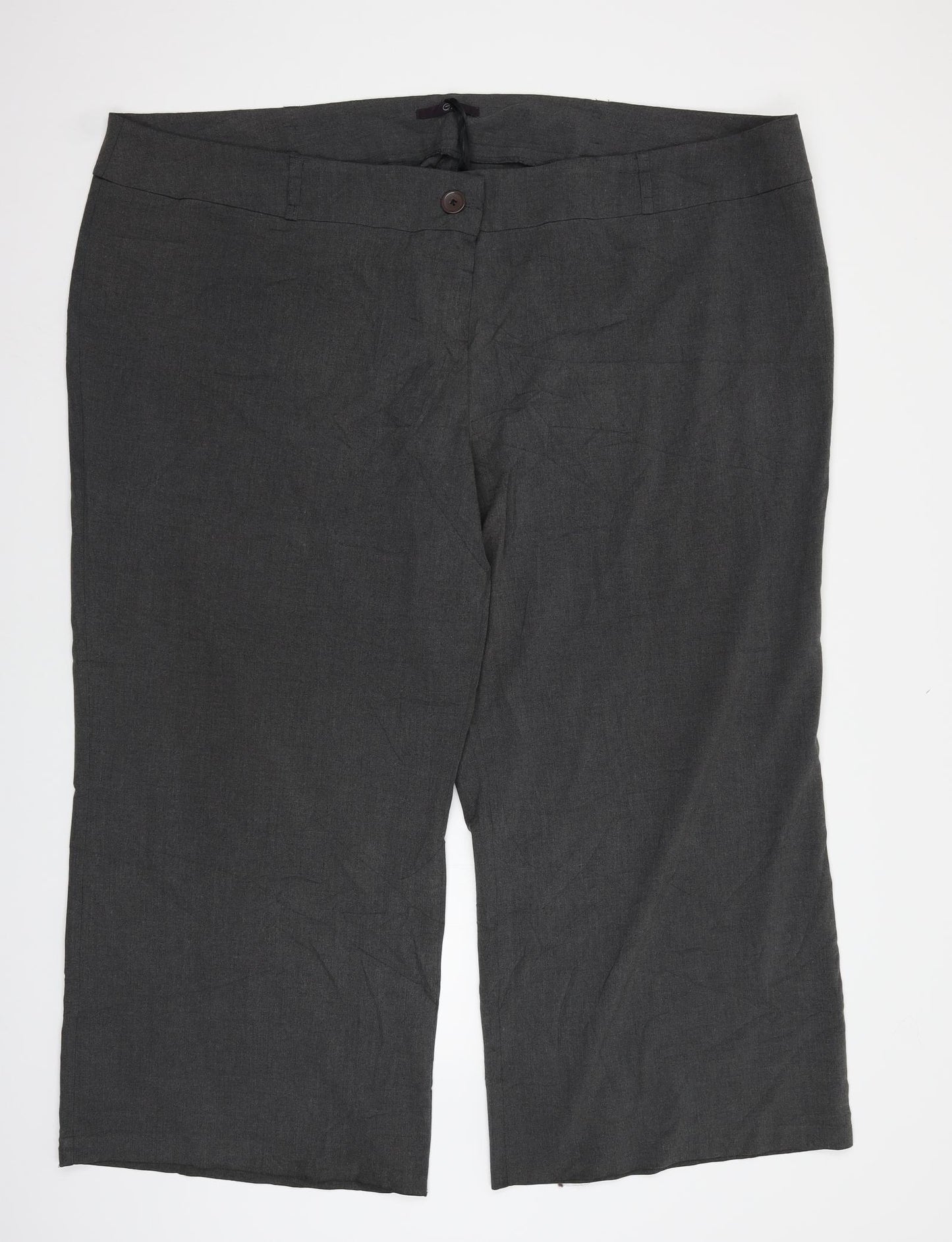 Evans Womens Grey   Capri Trousers Size 30 L25 in