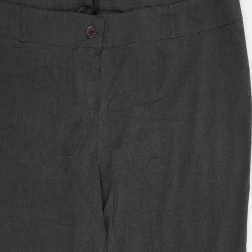 Evans Womens Grey   Capri Trousers Size 30 L25 in
