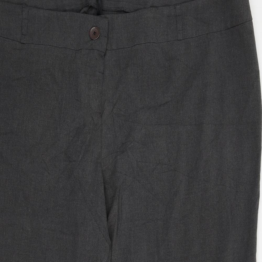 Evans Womens Grey   Capri Trousers Size 30 L25 in