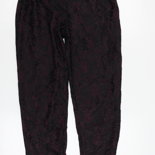 Boohoo Womens Purple   Trousers  Size 10 L25 in