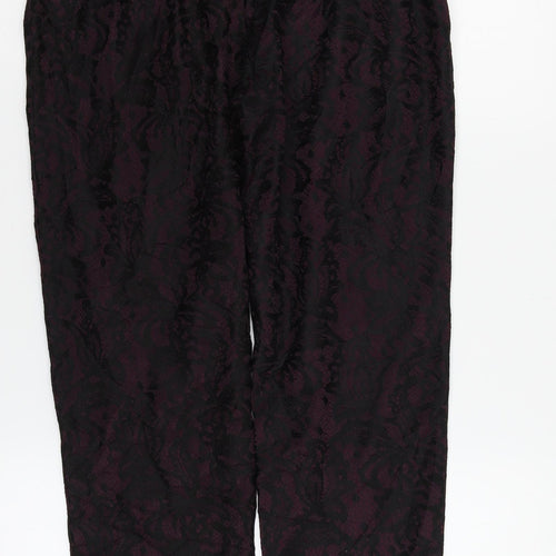 Boohoo Womens Purple   Trousers  Size 10 L25 in