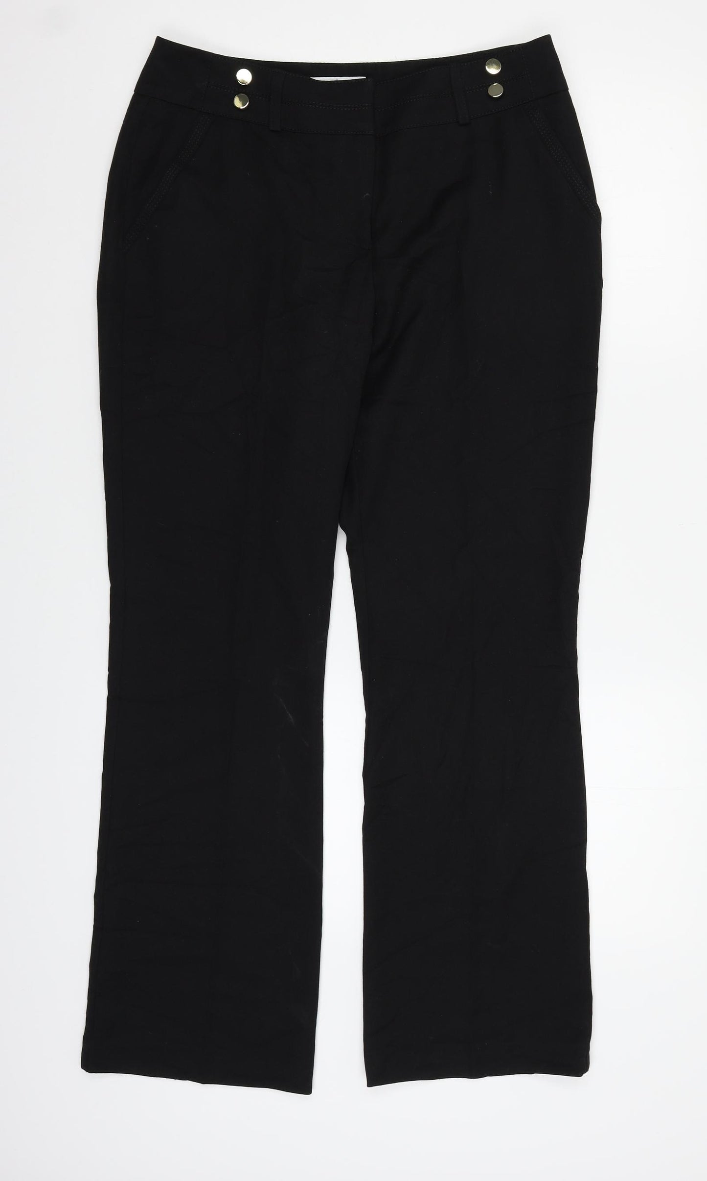 Wallis Womens Black   Dress Pants Trousers Size 12 L28 in